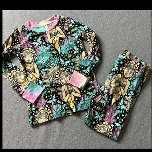 Cozco Bamboo Pajama Set Girls 12-18 Months Fairy Fox Frog Butterfly Blue Pink